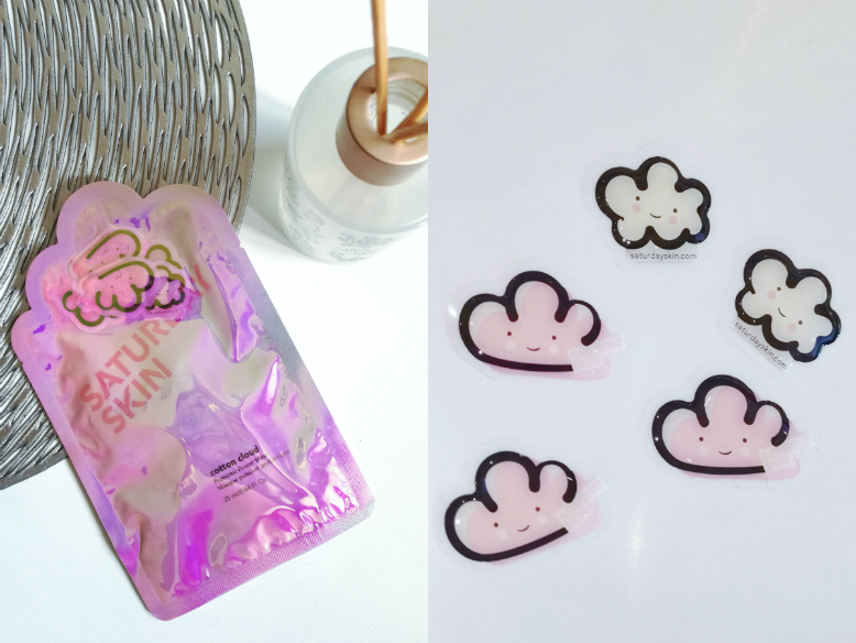 Cotton Cloud Probiotic Power Mask A packaging of a sheet mask and 3D cloud stickers